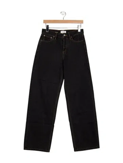 Pre-owned Still Here High-rise Wide Leg Jeans In Black