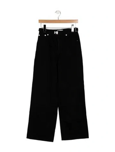 Pre-owned Still Here High-rise Wide Leg Jeans In Black