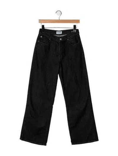 Pre-owned Still Here High-rise Wide Leg Jeans In Black