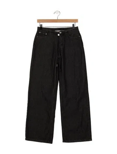 Pre-owned Still Here High-rise Wide Leg Jeans In Black/grey