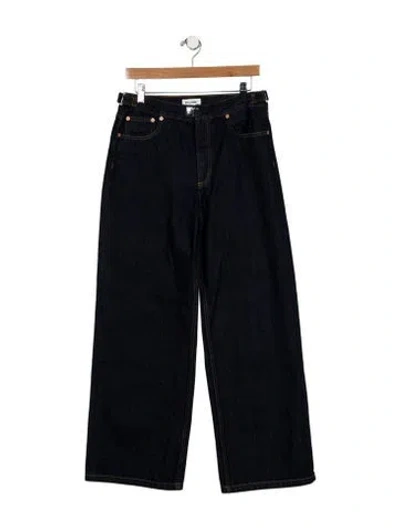 Pre-owned Still Here High-rise Wide Leg Jeans In Blue