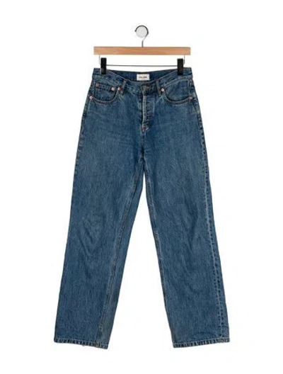 Pre-owned Still Here High-rise Wide Leg Jeans In Blue