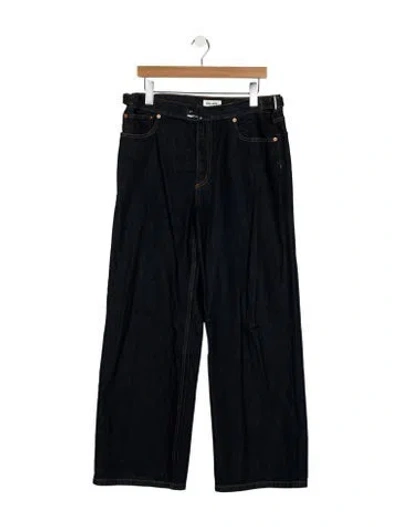 Pre-owned Still Here High-rise Wide Leg Jeans In Blue