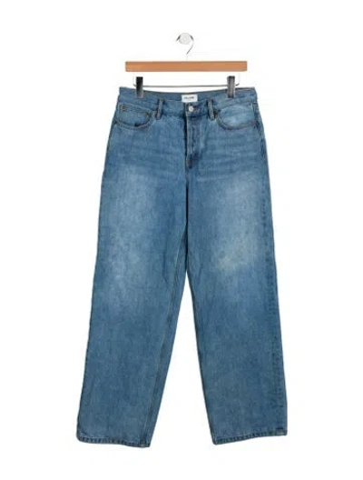 Pre-owned Still Here High-rise Wide Leg Jeans In Blue