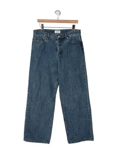 Pre-owned Still Here High-rise Wide Leg Jeans In Blue