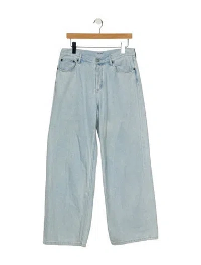 Pre-owned Still Here High-rise Wide Leg Jeans In Blue