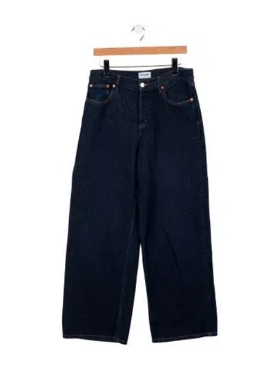 Pre-owned Still Here High-rise Wide Leg Jeans In Blue