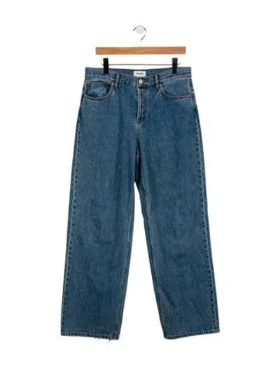 Pre-owned Still Here High-rise Wide Leg Jeans In Blue