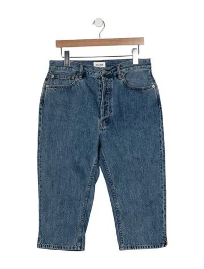 Pre-owned Still Here High-rise Wide Leg Jeans In Blue