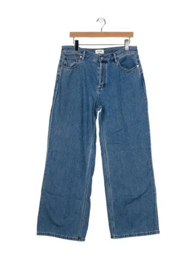 Pre-owned Still Here High-rise Wide Leg Jeans In Blue