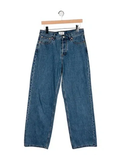 Pre-owned Still Here High-rise Wide Leg Jeans In Blue