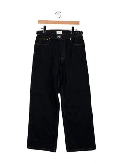 Pre-owned Still Here High-rise Wide Leg Jeans In Blue