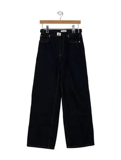 Pre-owned Still Here High-rise Wide Leg Jeans In Blue