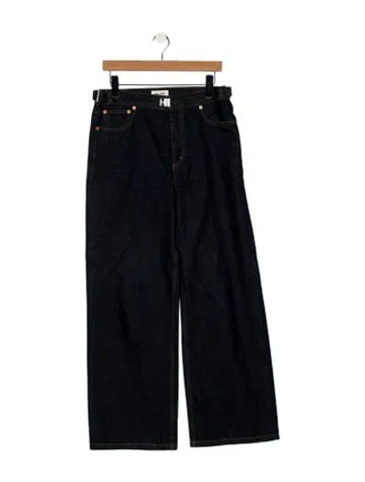 Pre-owned Still Here High-rise Wide Leg Jeans In Blue