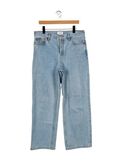 Pre-owned Still Here High-rise Wide Leg Jeans In Blue