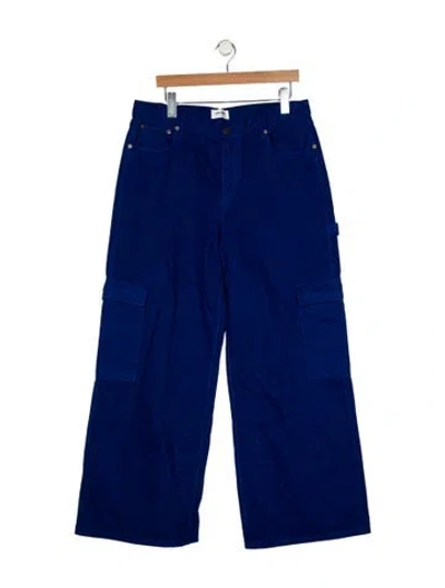 Pre-owned Still Here High-rise Wide Leg Jeans In Blue