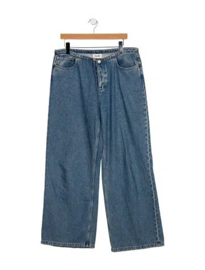 Pre-owned Still Here High-rise Wide Leg Jeans In Blue