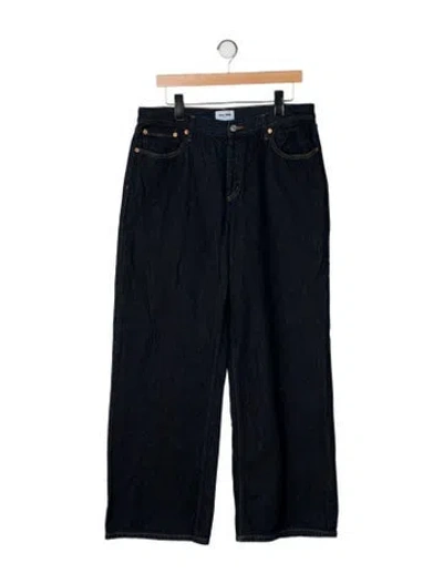 Pre-owned Still Here High-rise Wide Leg Jeans In Blue