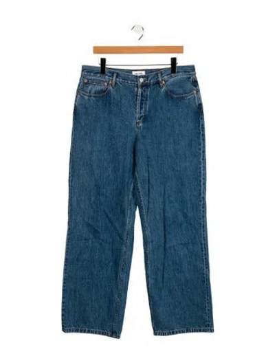 Pre-owned Still Here High-rise Wide Leg Jeans In Blue