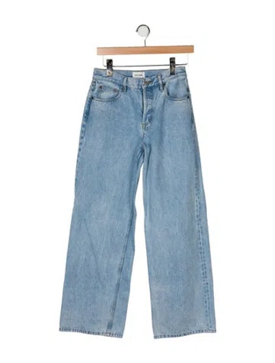 Pre-owned Still Here High-rise Wide Leg Jeans In Blue