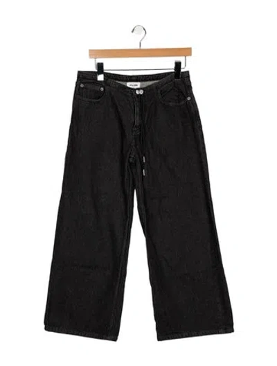 Pre-owned Still Here High-rise Wide Leg Jeans In Blue