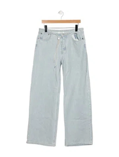 Pre-owned Still Here High-rise Wide Leg Jeans In Blue