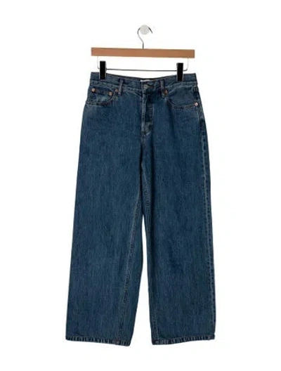 Pre-owned Still Here High-rise Wide Leg Jeans In Blue