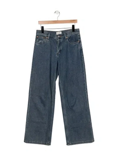 Pre-owned Still Here High-rise Wide Leg Jeans In Blue