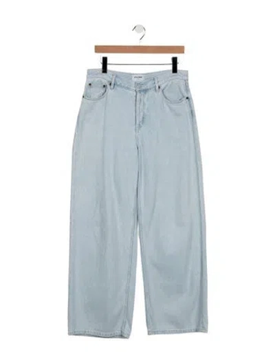 Pre-owned Still Here High-rise Wide Leg Jeans In Blue