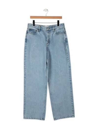 Pre-owned Still Here High-rise Wide Leg Jeans In Blue