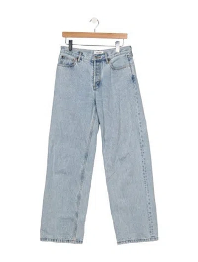 Pre-owned Still Here High-rise Wide Leg Jeans In Blue