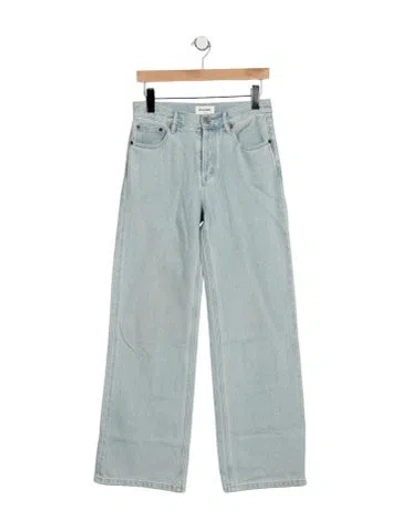 Pre-owned Still Here High-rise Wide Leg Jeans In Blue