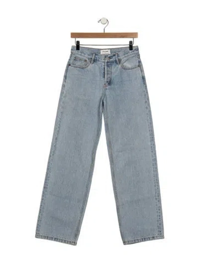 Pre-owned Still Here High-rise Wide Leg Jeans In Blue