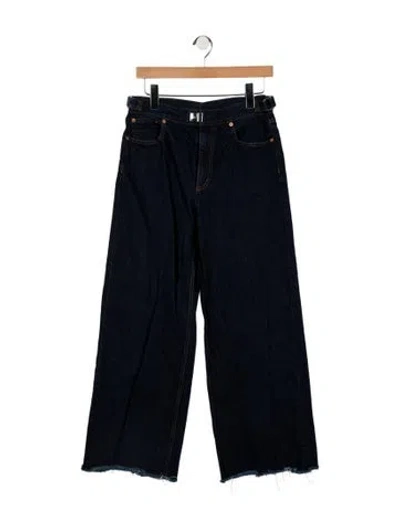 Pre-owned Still Here High-rise Wide Leg Jeans In Blue