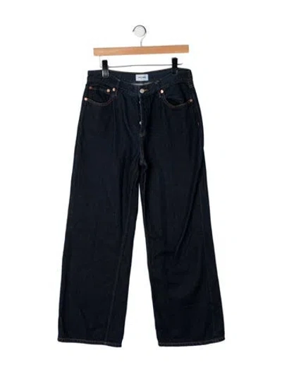 Pre-owned Still Here High-rise Wide Leg Jeans In Blue