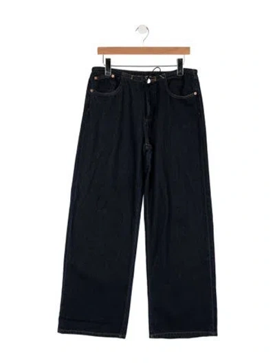 Pre-owned Still Here High-rise Wide Leg Jeans In Blue