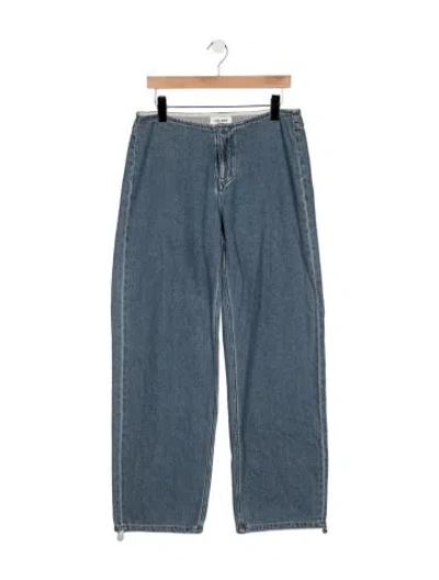 Pre-owned Still Here High-rise Wide Leg Jeans In Blue