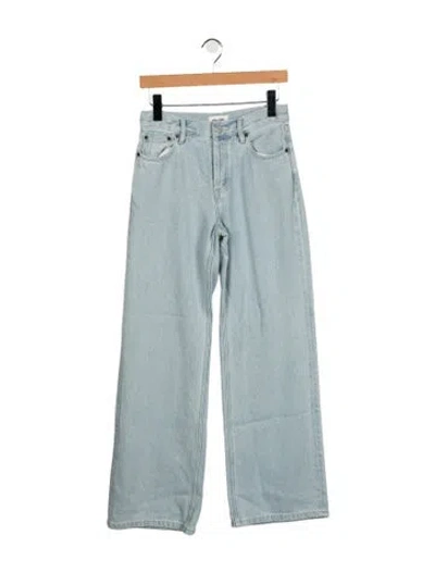 Pre-owned Still Here High-rise Wide Leg Jeans In Blue