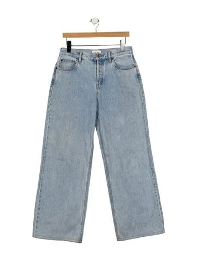 Pre-owned Still Here High-rise Wide Leg Jeans In Blue