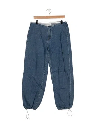 Pre-owned Still Here High-rise Wide Leg Jeans In Blue