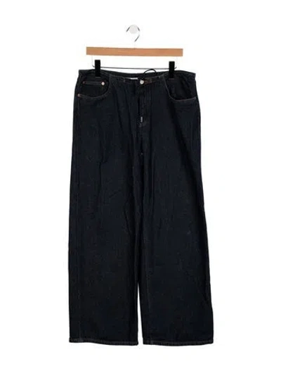 Pre-owned Still Here High-rise Wide Leg Jeans In Blue