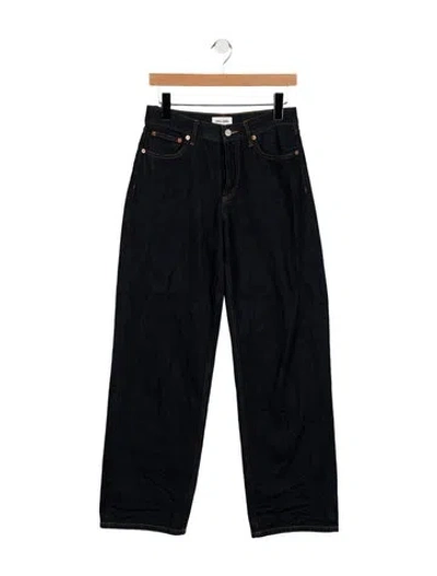 Pre-owned Still Here High-rise Wide Leg Jeans In Blue
