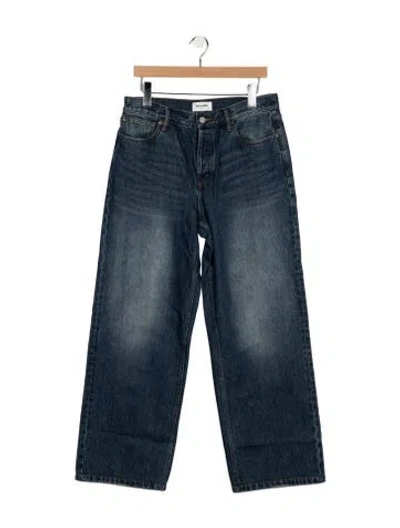 Pre-owned Still Here High-rise Wide Leg Jeans In Blue