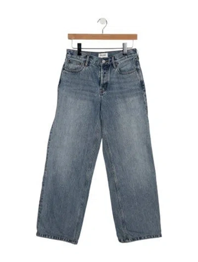 Pre-owned Still Here High-rise Wide Leg Jeans In Blue