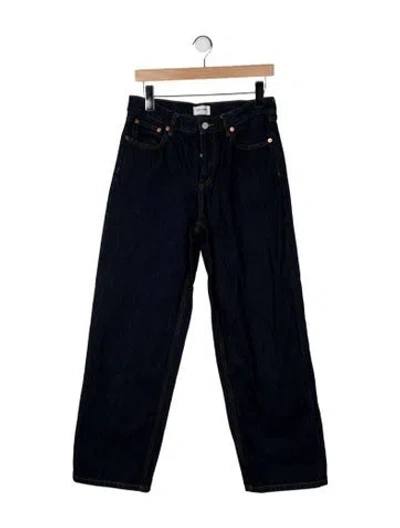 Pre-owned Still Here High-rise Wide Leg Jeans In Blue