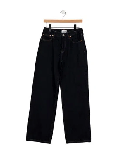 Pre-owned Still Here High-rise Wide Leg Jeans In Blue
