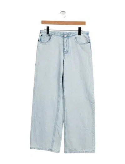 Pre-owned Still Here High-rise Wide Leg Jeans In Blue