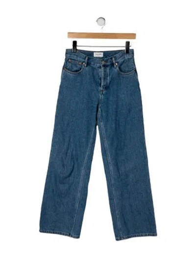 Pre-owned Still Here High-rise Wide Leg Jeans In Blue