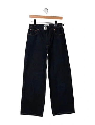 Pre-owned Still Here High-rise Wide Leg Jeans In Blue