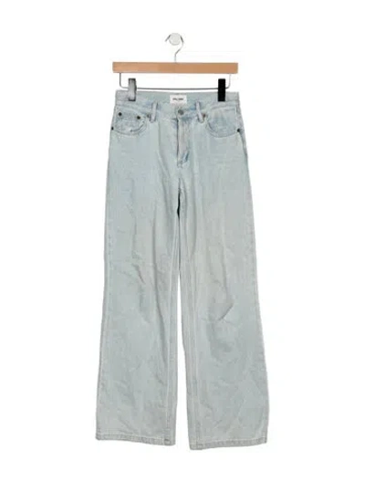 Pre-owned Still Here High-rise Wide Leg Jeans In Blue